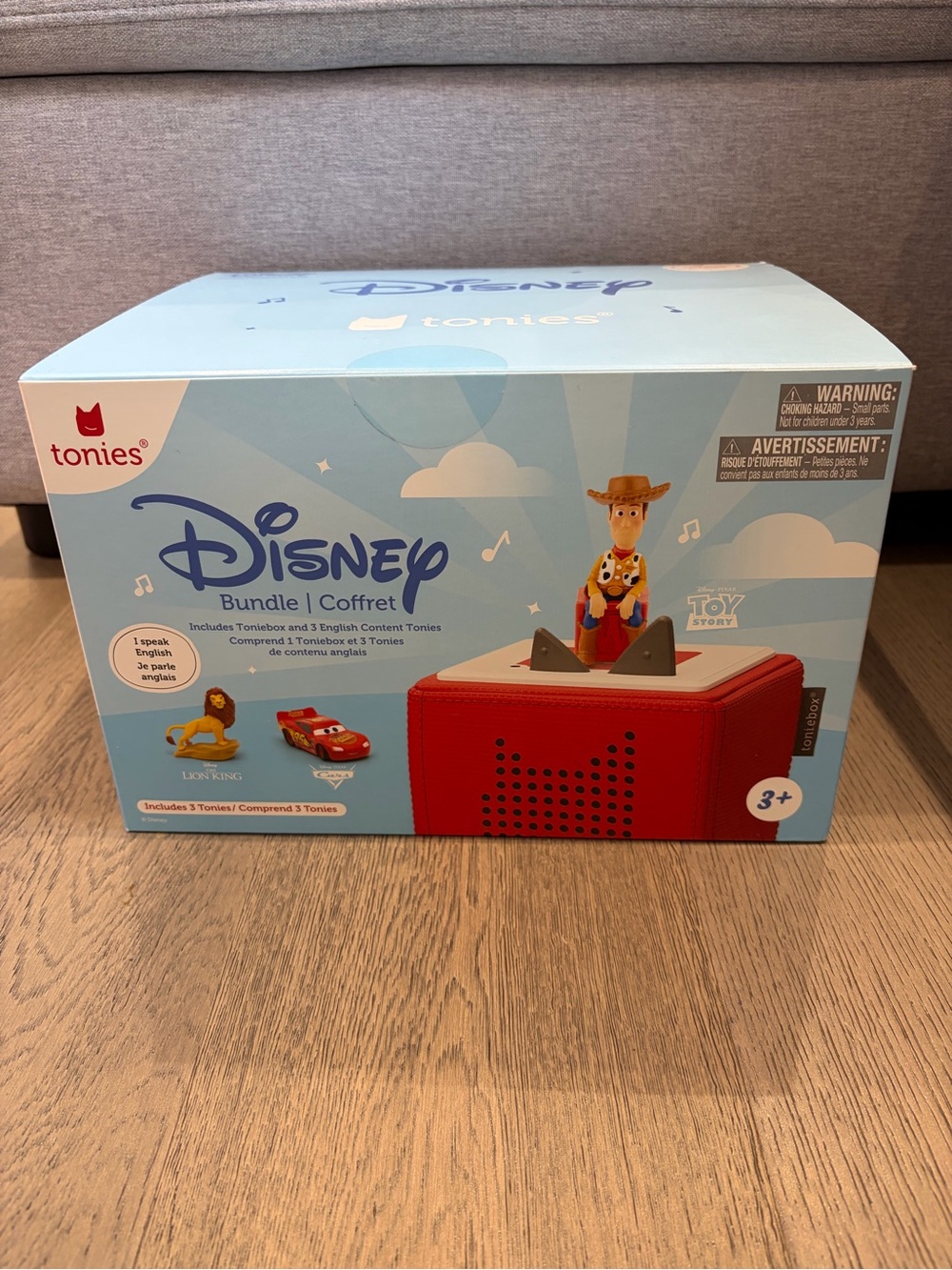 Tonies Disney Bundle - Red Toniebox includes 3 characters.